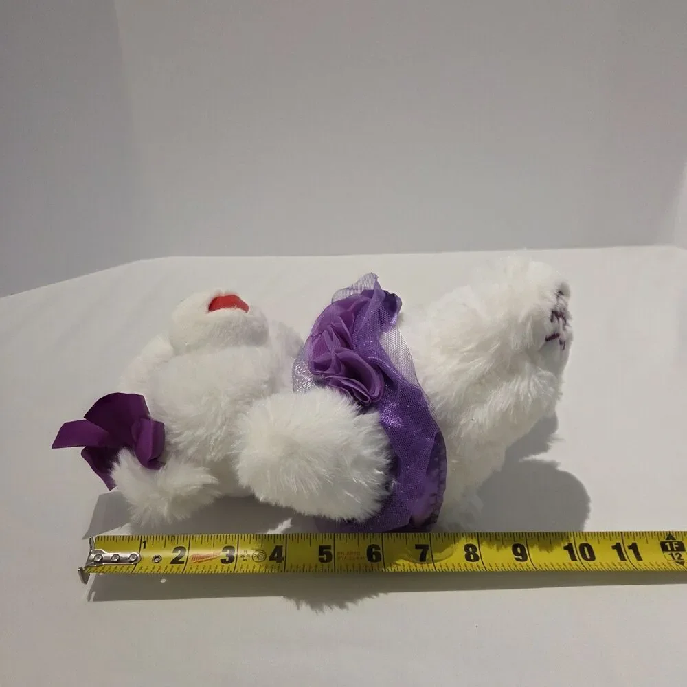 Lot Of 2 Snowflake Teddy Bear 2023 Plush Green Plaid Scarf Purple Dress